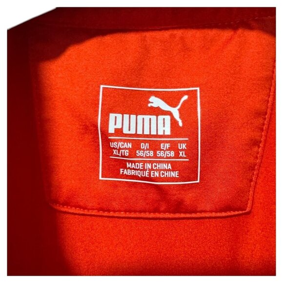 PUMA XL DRY CELL MEN'S GOLF POLO SHIRT ORANGE WHITE POLYESTER - Picture 3 of 3